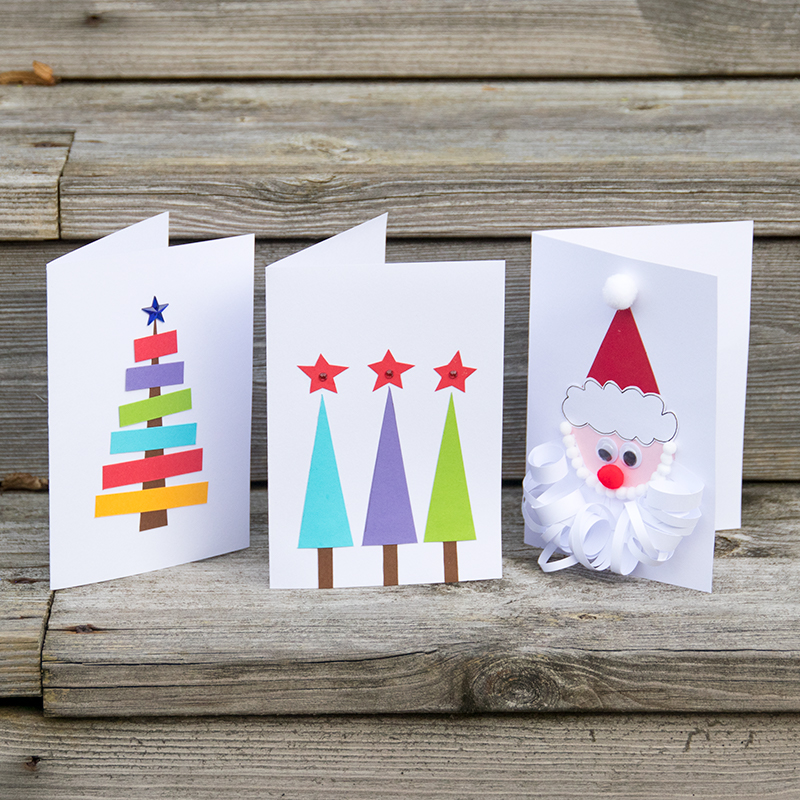 witte-kerstkaarten eigen kerstkaarten knutselen
