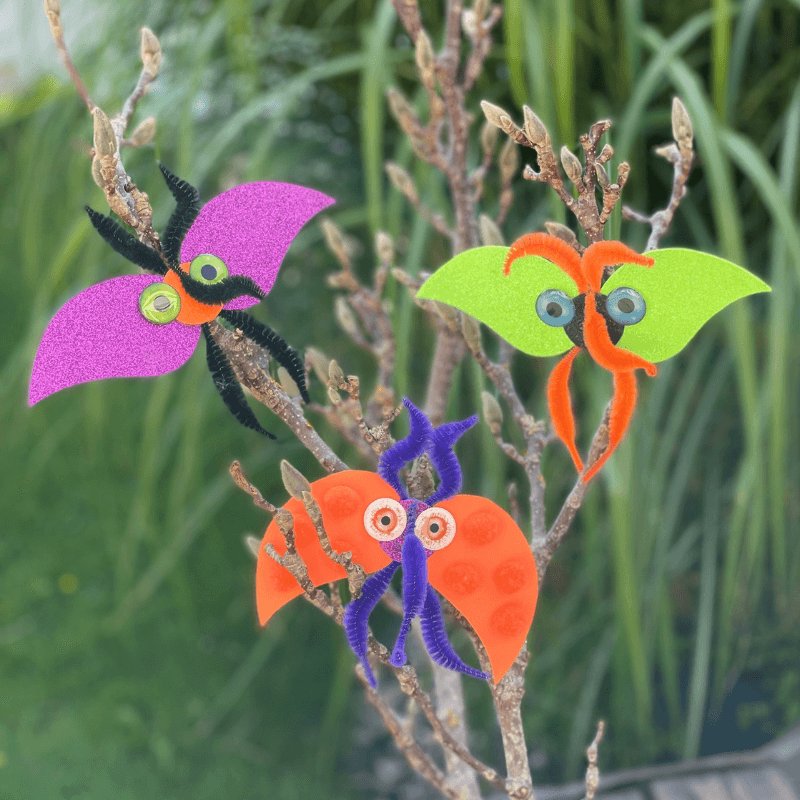 Halloween crafts, make foam rubber insects