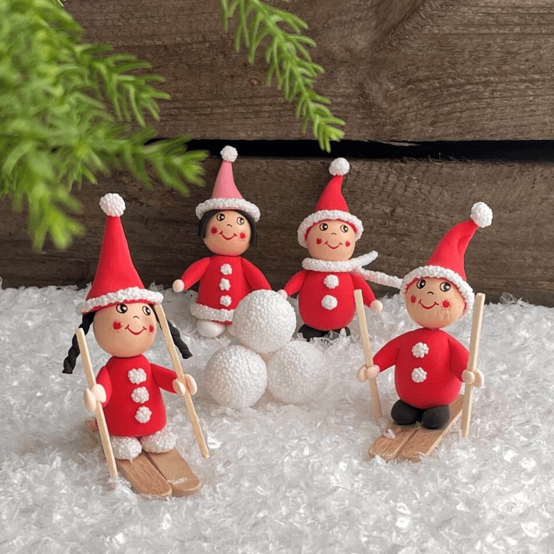 Children’s Christmas craft ideas Silk Clay elves