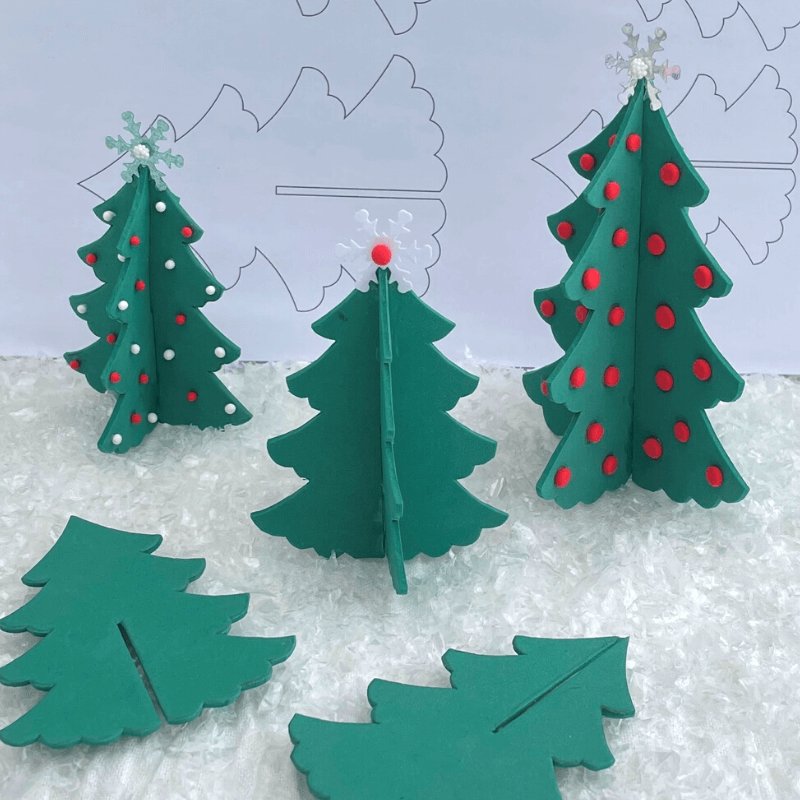 hobby foam Christmas trees Children’s Christmas craft ideas