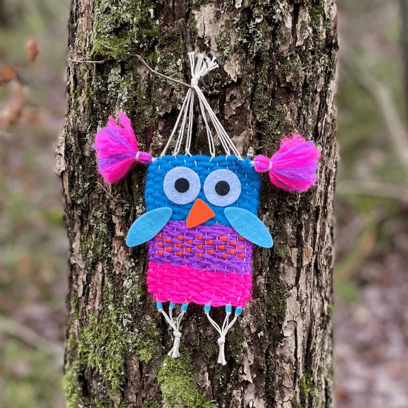 Weave an owl out of yarn fun crafts for kids