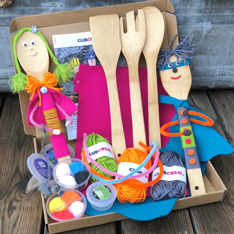 fun crafts for kids cutlery puppets kit