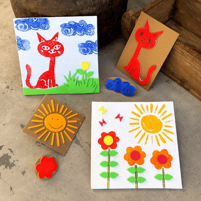 fun crafts for kids make your own rubber stamps